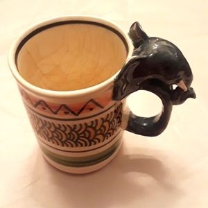 ⭐RARE ARTISAN⭐♥️VINTAGE♥️Paula Rueda Ceramic elephant mug
